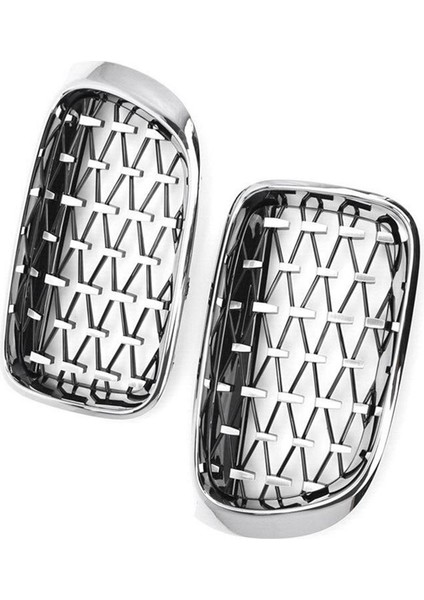 2pcs Set Ön Böbrek Grilles Elmas Meteor Tarzı Krom Bmw X3 X4 F25 F26 14-18 (Yurt Dışından) fiyatları