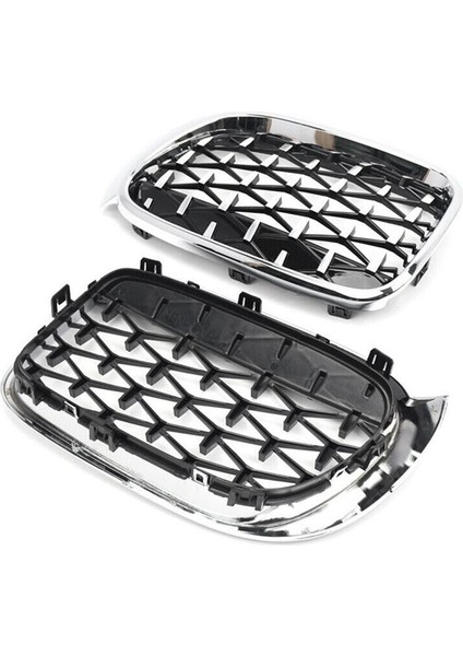2pcs Set Ön Böbrek Grilles Elmas Meteor Tarzı Krom Bmw X3 X4 F25 F26 14-18 (Yurt Dışından) indirimleri