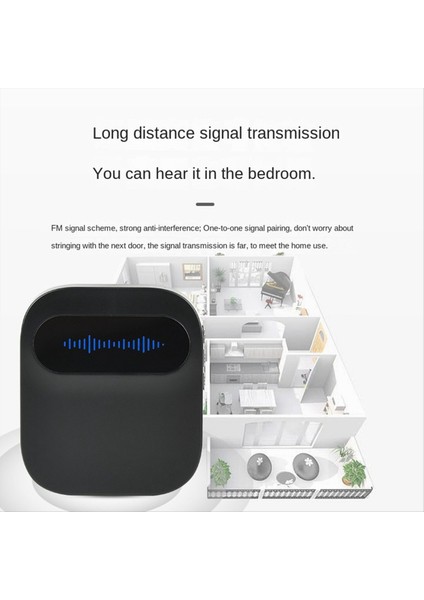 Ab Fiş Kablosuz Kapı Zili Su Geçirmez Akıllı Kapı Zili IP68 Home Door Bell Akıllı 38 Şarkılar 4 Seviye Hacim Kontrolü (Yurt Dışından) modelleri