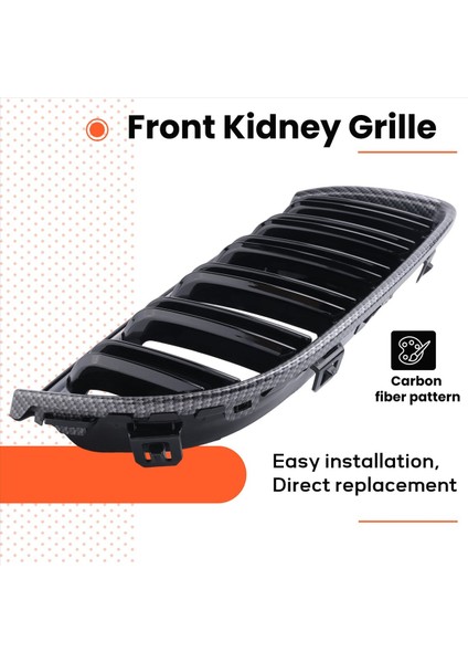 Araba Karbon Fiber Bak Bmw 3 Serisi E90 E91 2005-2008 Için Ön Böbrek Izgara Çift Çıtaları Izgara (Yurt Dışından) fırsatları
