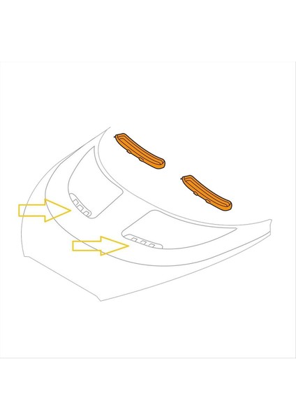 1paır Ön Kaput Havalandırma Tapası Kapak 86350-2V000 86360-2V000 Hyundai Veloster 2011-2017 Bonnet Hava Kanalı 863502V000 (Yurt Dışından)