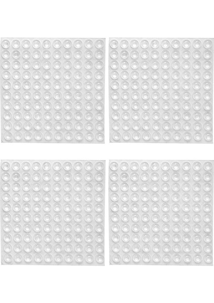 400X Şeffaf Kauçuk Ayaklar Yapışkan Tampon Padleri Kendi Kendi Çubuk Tamponları Ses Sönümleme Kapı Dolabı Tampon Pedler 8 x 2 5mm (Yurt Dışından)