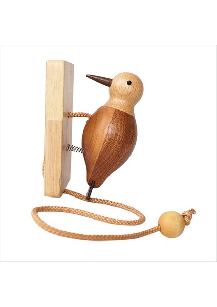 Ahşap Ağaçkakan Kapı Zili Kolay Kurulum Asılı Süsleme Ahşap Kapı Kapı Knocker Kapalı Pencere Çocuk Oyuncak (Yurt Dışından)