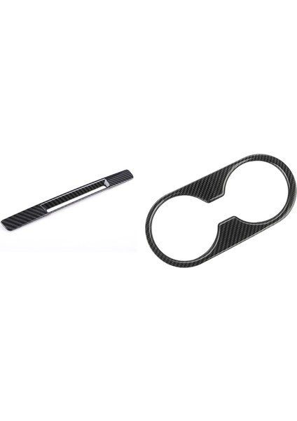 2 Pcs Araç Aksesuarları 1 Pcs Sıvı Kristal Ekran Döşeme Şeridi ve 1 Pcs Merkez Konsol Su Kupası Tutucu Panel Kapak Döşeme (Yurt Dışından)