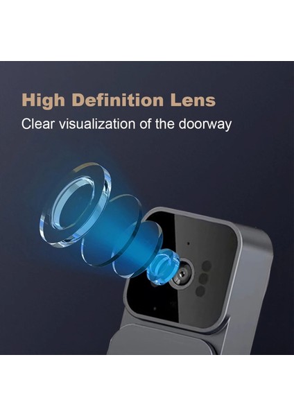 Video Kapı Zili Ir Night Vision Kablosuz Kapı Çanı 1080P 4 3inch IPS Ekran Kapı Zili Kamerası 2 4g Villa Evi (B) (Yurt Dışından) modelleri