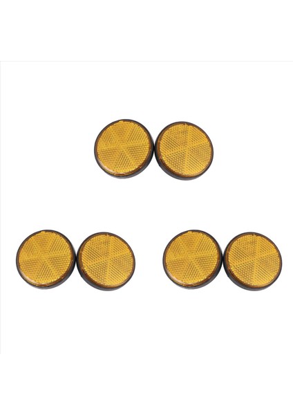 6pcs 2 Inç Yuvarlak Turuncu Reflektörler Motosikletler Için Evrensel Atv Bisikletleri Kir Bisikletleri (Yurt Dışından)