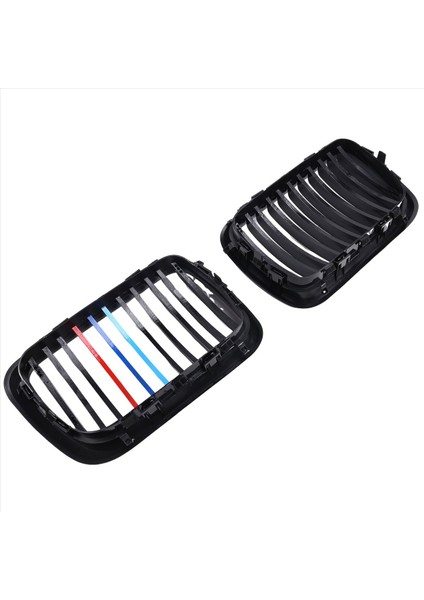 Araba Parlak Siyah Ön Başlıklı Böbrek Izgara Mesh Sport Racing Izgaraları Bmw For-Bmw E36 M3 3 Serisi 1997-1999 M-Color (Yurt Dışından)