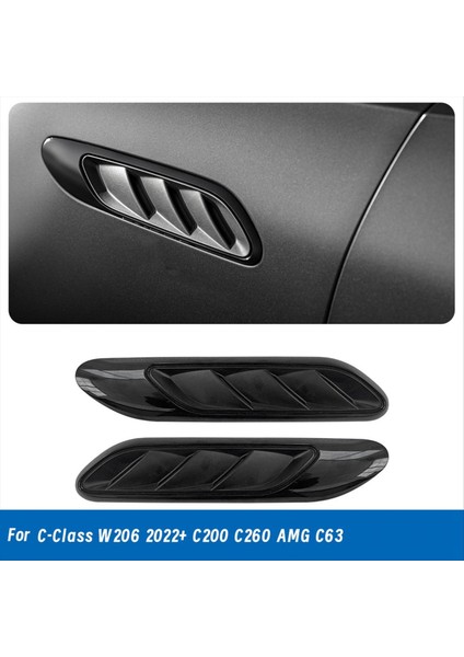 1paır Ön Çamurluk Hava Çıkışı Trim Mercedes-Benz C-Class W206 2022+ C200 C260 Amg C63 Yan Hava Havalandırma Alımı (Yurt Dışından) fiyatları