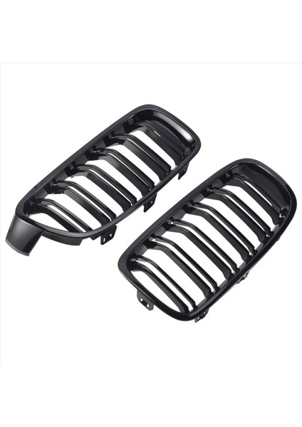 Parlak Siyah Araba Ön Böbrek Grille Izgara For-Bmw 3 Serisi F30 F31 F35 2012-2018 (Yurt Dışından)
