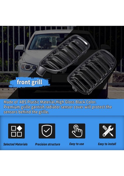 Parlak Siyah Araba Ön Böbrek Grille Izgara For-Bmw 3 Serisi F30 F31 F35 2012-2018 (Yurt Dışından) indirimleri