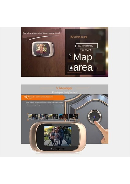 Dijital LCD 2 8inch Video Kapı Zili Peephole Izleyici Kapı Gözü Kamera 90 Derece Kapı Zili Hareket Algılama Gözü (Yurt Dışından) fırsatları