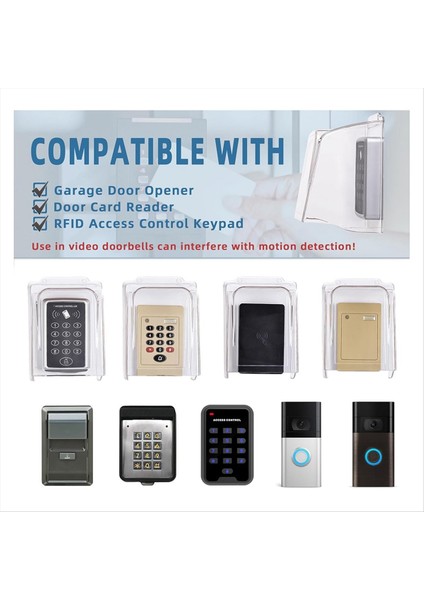 Kapı Zili Yağmur Kapağı Şeffaf Plastik Kapı Zili Su Kalkanı Su Geçirmez Koruyucu Kapı Zili Erişim Kontrol Eki (Yurt Dışından) fiyatları