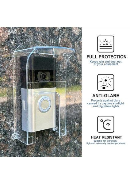 2x Şeffaf Plastik Kapı Zili Yağmur Kapağı Halka Modelleri Için Uygun Kapı Zili Su Geçirmez Koruyucu Kalkan Video Kapı Zilleri (Yurt Dışından) modelleri