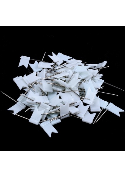 100 Bayrak Şekli Harita Pimleri Bildirim Tahtası Çizim Pimleri Itme Pimi Beyaz (Yurt Dışından) modelleri