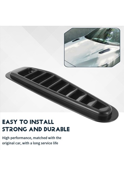 2pcs Araba Simülasyon Köpekbalığı Hava Havalandırma Evrensel Parlak Siyah Spor Hava Akışı Havalandırma Bonnet Kaput Kapağı Döşeme (Yurt Dışından) indirimleri