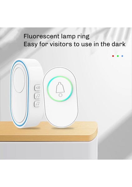 433MHZ Kablosuz Kapı Zili Su Geçirmez Akıllı Ev Kapı Zili Kiti Gece Görüşü Floresan Yüzük Flaş Güvenlik Alarmı Ab Fişi (Yurt Dışından) indirimleri