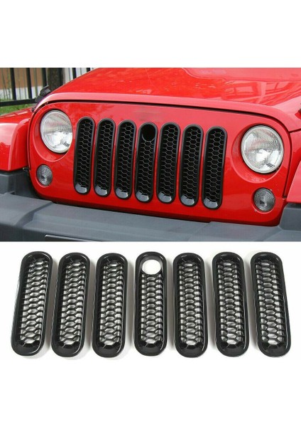 Ön Izgara Örgü Ekler Kit Petek Klipsli Izgara Koruma Örtüsü Izgara Jeep Wrangler Için Kilit Deliği ile Jk 2007-2017 (Yurt Dışından) fiyatları