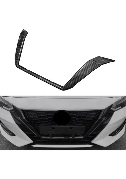 Nissan Sentra Bluebird Sylphy Almera 2020 2021 Karbon Fiber Ön Izgara Izgaraları Kapak Trim Head Izgara Şerit (Yurt Dışından) fiyatları