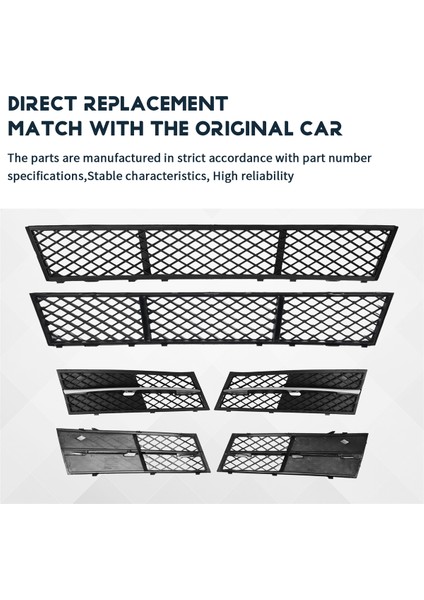 Araba Ön Tampon Alt Grill Set Merkezi Sol For Bmw 5 Serisi F10 F11 10-13 51117200699 51117200700 51117285950 (Yurt Dışından) indirimleri