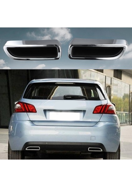 Peugeot 308S 2015-2020 Kuyruk Boğaz Trim Çerçeve 9811520080 9811519080 Için Araba Egzoz Kuyruk Borusu Arka Tampon Braketi (Yurt Dışından) modelleri