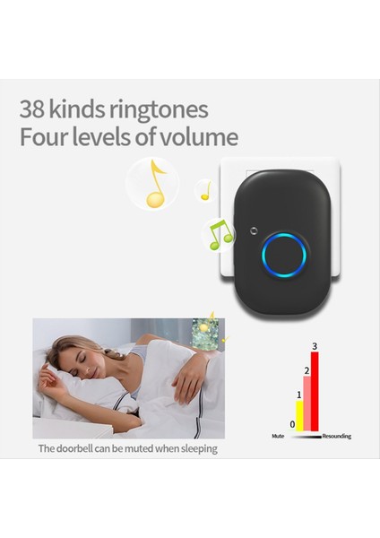 Su Geçirmez Akıllı Kapı Zili Kablosuz Kapı Zili Ev Kapı Zili Akıllı 4 Seviyeli Hacim Kontrolü 38 Şarkılar Kapı Zili (Yurt Dışından) indirimleri