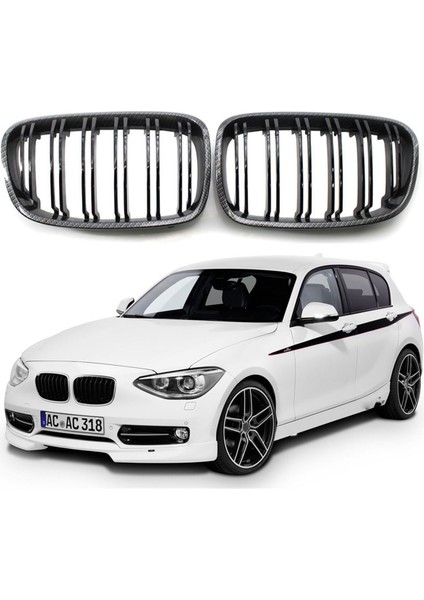 Bmw 1 Serisi Için F20 F20 F21 125I 118I 116I 125B 2011-2014 Ön Tampon Böbrek Izgara Kaput Izgaraları Abs Karbon Fiber (Yurt Dışından) indirimleri