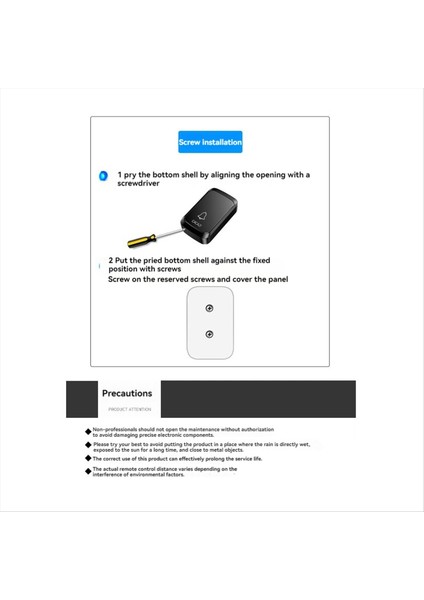 Cacazi Kablosuz Akıllı Kapı Zili 300M Menzilli Akıllı Kapı Zili Su Geçirmez Ev Hoş Geldiniz Kapı Zili Çıkışa Ihtiyaç Yok Ab Fişi (Yurt Dışından) fırsatları