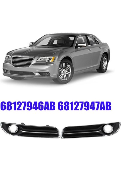 1paır Ön Tampon Sis Lambası Kapağı Chrome 68127946AB 68127947B Chrysler Için 300 2011-2014 Sis Lambası Çerçeve Çerçeve Döşeme (Yurt Dışından) modelleri