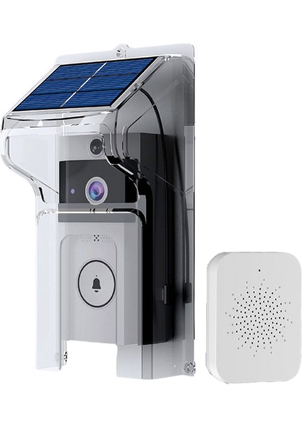 Wifivisual Doorbell Camera Kablosuz Güneş Şarjı Su Geçirmez Gece Görüşü Akıllı Ev Hd Kapı Zili Iki Yönlü Interkom Sesi (Yurt Dışından)