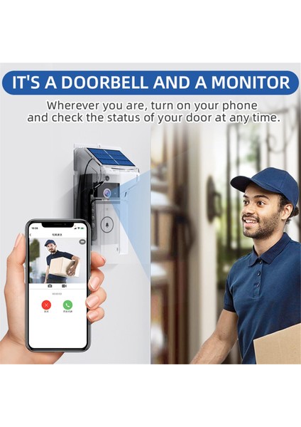 Wifivisual Doorbell Camera Kablosuz Güneş Şarjı Su Geçirmez Gece Görüşü Akıllı Ev Hd Kapı Zili Iki Yönlü Interkom Sesi (Yurt Dışından) modelleri
