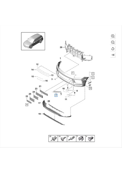 Araba Ön Tampon Sis Lambası Porsche Cayenne Için Işık Desteği 2019-2021 Sol 9Y0807685 (Yurt Dışından) modelleri