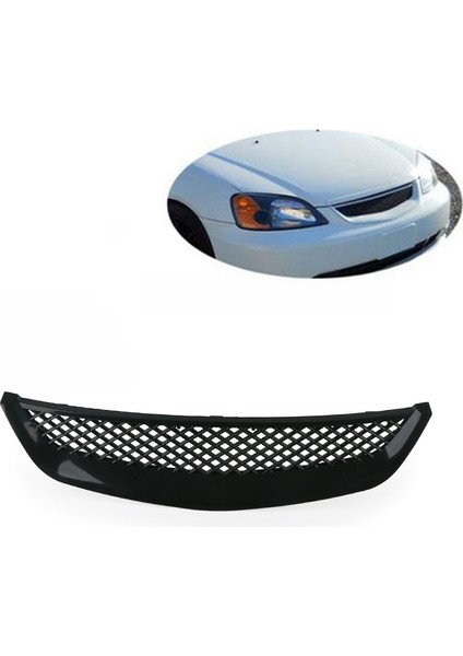 Honda Civic Jdm Tip R 2001-2003 Için Araba Parlatıcı Siyah Mesh Abs Ön Kaput Grille Izgara (Yurt Dışından) fırsatları