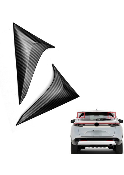 Araba Arka Cam Spoyler Yan Kanat Trim Kapağı Honda Hrv Hr-V Vezel 2021 2022 Karbon Fiber Için Dekorasyon (Yurt Dışından) indirimleri