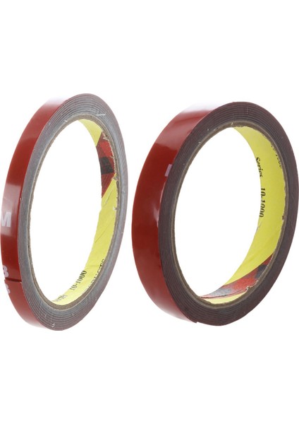 2pcs Araç Araba Için Güçlü Kalıcı Çift Taraflı Süper Yapışkan Köpük Bant Rulosu Kırmızı -15MMX3M ve 8MMX3M (Yurt Dışından)