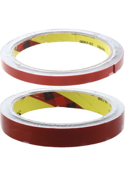 2pcs Araç Araba Için Güçlü Kalıcı Çift Taraflı Süper Yapışkan Köpük Bant Rulosu Kırmızı -15MMX3M ve 8MMX3M (Yurt Dışından) modelleri