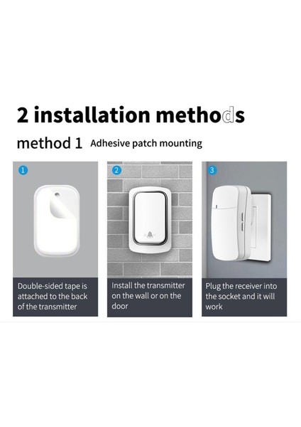 Kablosuz Kapı Zili Yok Su Geçirmez Kendi Kendine Güçlü Kapı Çanı Ev Açık Kinetik Yüzük Zil Kapı Torbanı-Eu Fiş (Yurt Dışından) fırsatları