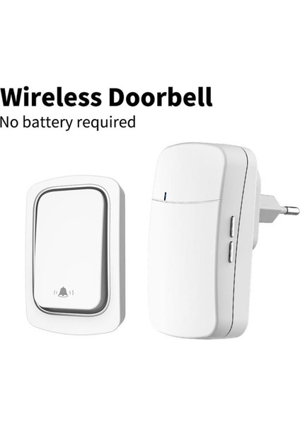 Kablosuz Kapı Zili Yok Su Geçirmez Kendi Kendine Güçlü Kapı Çanı Ev Açık Kinetik Yüzük Zil Kapı Torbanı-Eu Fiş (Yurt Dışından) indirimleri