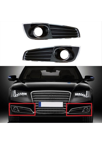Audi A8 D4 2010-2014 Için Sol Ön Tampon Lambası Sis Lamba Çerçevesi Izgarası 4H0807679 (Yurt Dışından) fiyatları
