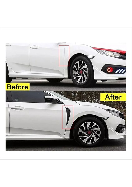 Karbon Fiber Ön Çamurluk Yan Spoyler Havalandırma Hava Kanadı Kapak Trimi Honda Civic 10TH 2016-2019 (Yurt Dışından) fırsatları