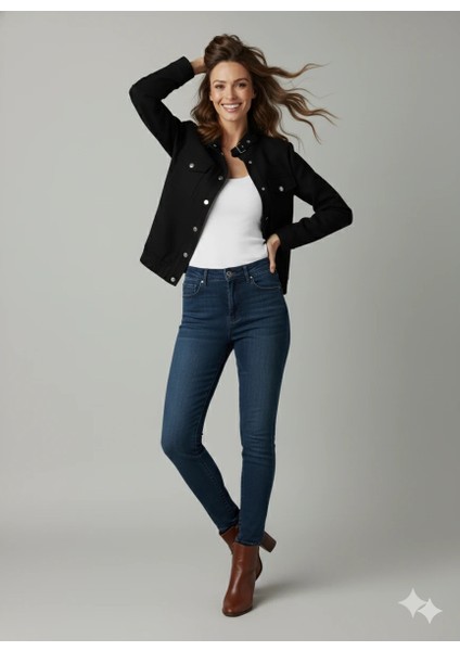 Kadın Taba Zarif Kısa Ceket Toka Detaylı Dik Yaka Cepli Süet/kaşe Baharlık Ceket indirimleri