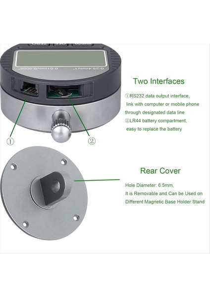 Dtı Dijital Kadran Göstergesi 0,001 mm Çözünürlük, 0-12,7 Mm/0-0,5 Inç (Yurt Dışından) indirimleri