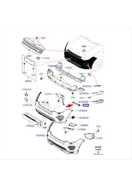 Araba Ön Tampon Destek Bren Sac Metal Kapağı Land Rover Discovery Sport 2015-2019 Sağ LR077882 (Yurt Dışından) fiyatları