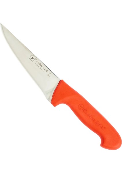 Sürmene Cumhur Çelik 61121 Sivri Kasap Kurban Bıçağı, 15 cm, Kaymaz Sap