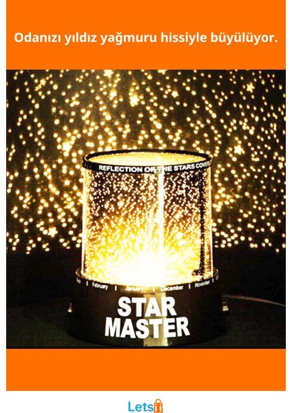 Yıldızlı Gece Lambası Projeksiyon LED Çocuk Odası Için fiyatları