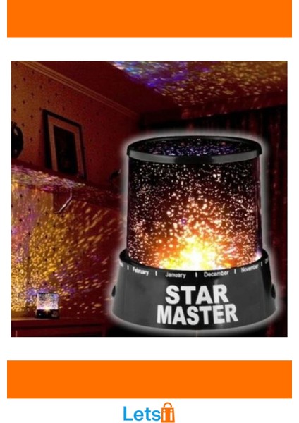 Yıldızlı Gece Lambası Projeksiyon LED Çocuk Odası Için modelleri