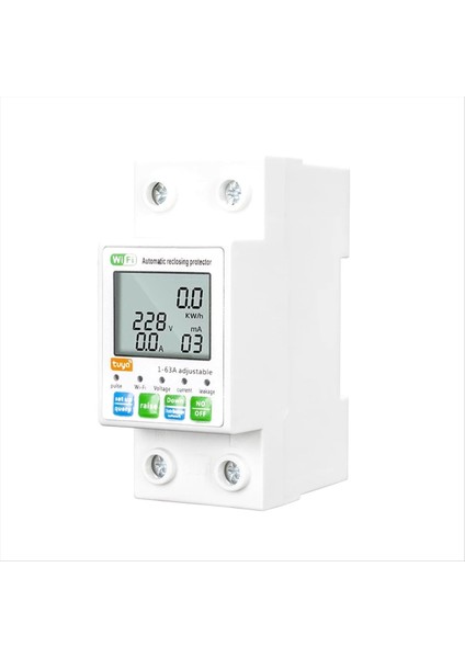 Tuya Wifi 1-63A Otomatik Tekrar Kapanan Koruyucu Akım Izleme Ölçer (Yurt Dışından) fiyatları