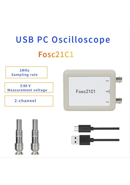 FOSC21C1 2 Kanallı USB Pc Osiloskopu 1 Mhz Örnekleme Hızı (Yurt Dışından) fiyatları