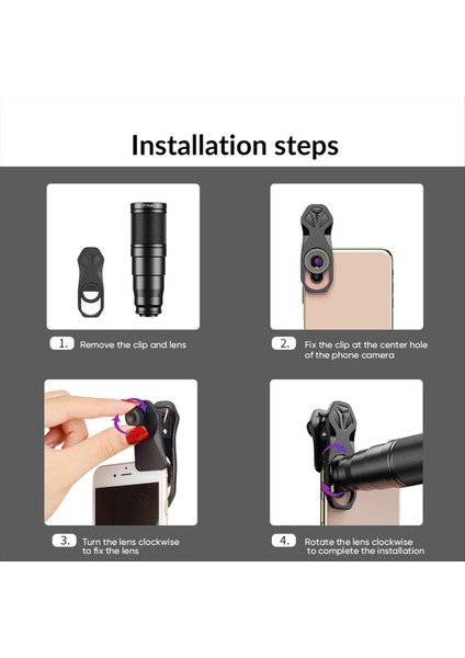 10'u 1 Arada Cep Telefonu Lens Kiti 22X Telefoto Lens Balık Gözü Lens (Yurt Dışından) indirimleri