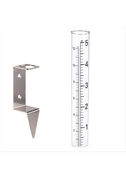 5 Inç Kapasiteli Yağmur Ölçer, Tüplü, 2'si 1 Arada Paslanmaz Çelik Tutucu (Yurt Dışından) modelleri