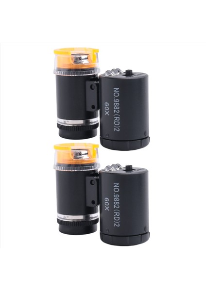 2 Adet 60X Mini Cep Mikroskobu, El Sanatları Takıları Için Göz Büyüteci (Yurt Dışından) modelleri